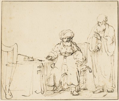 Natán Amonestando a David, c.1652-53 de Rembrandt van Rijn