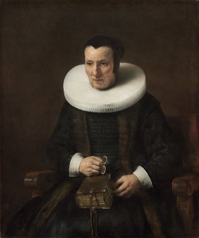 Anciana con un libro, 1647 de Rembrandt van Rijn