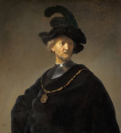 Viejo con una Cadena de Oro, 1631 de Rembrandt van Rijn
