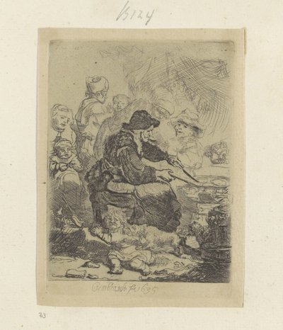 Pannekoekenbakster Colección de ochenta y cinco grabados originales (título de la serie) de Rembrandt van Rijn