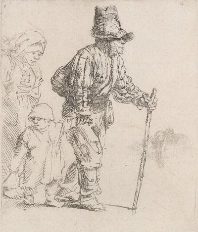 Familia campesina en el camino, c. 1652 de Rembrandt van Rijn