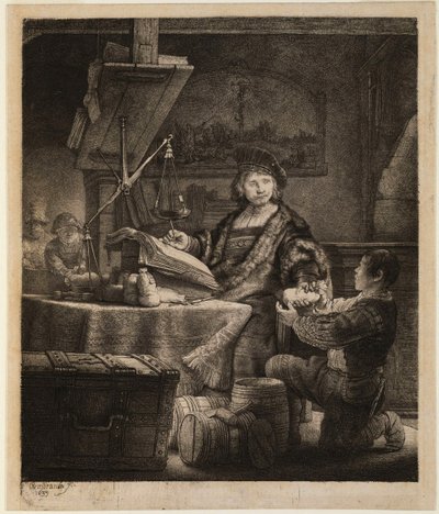 Retrato del pesador de oro Jan Uytenbogaert de Rembrandt van Rijn