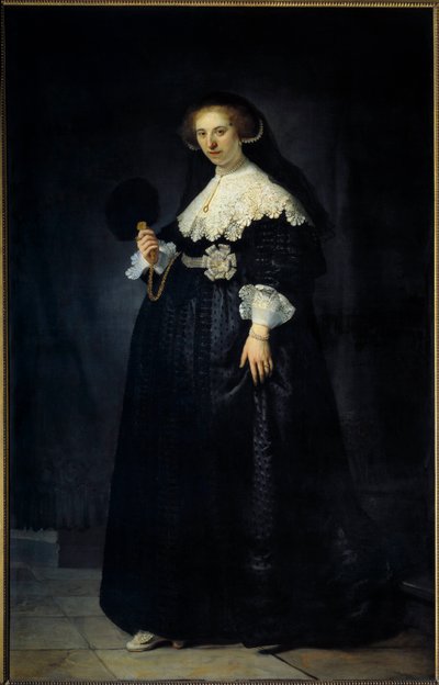 Retrato de Oopjen Coppit, esposa de Maertens Soolmans de Rembrandt van Rijn