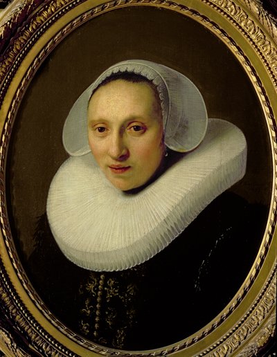 Retrato de Cornelia Pronck, esposa de Albert Cuyper, a la edad de 33 años, 1633 de Rembrandt van Rijn
