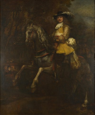 Retrato de Frederick Rihel a Caballo, ca 1663 de Rembrandt van Rijn