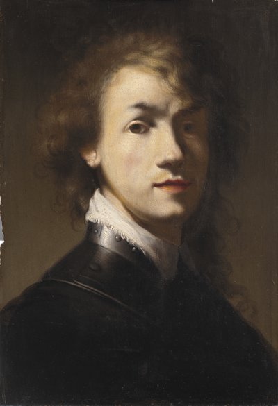 Retrato de Rembrandt con gorguera de Rembrandt van Rijn