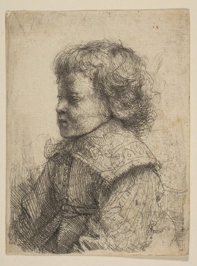 Retrato de un niño, de perfil, 1641 de Rembrandt van Rijn