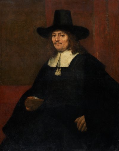 Retrato de un hombre con sombrero alto, c. 1663 de Rembrandt van Rijn