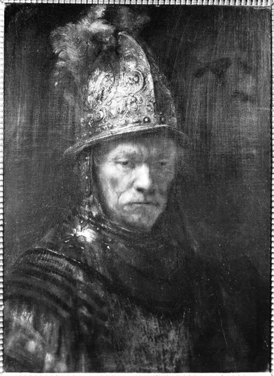 Retrato de un hombre con un casco dorado, 1648 de Rembrandt van Rijn