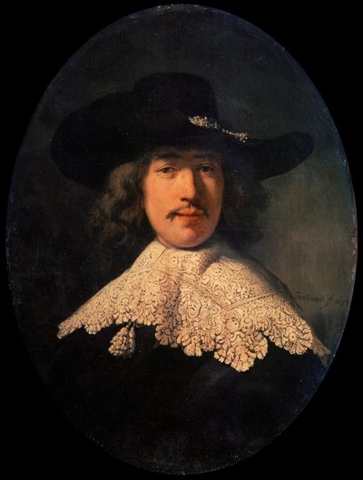 Retrato de un joven con cuello de encaje, 1634 de Rembrandt van Rijn