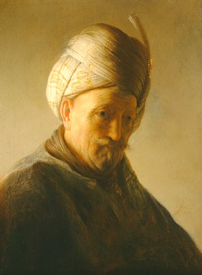 Retrato de un hombre con turbante, c.1630 de Rembrandt van Rijn