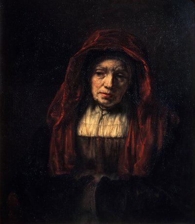 Retrato de una anciana de Rembrandt van Rijn
