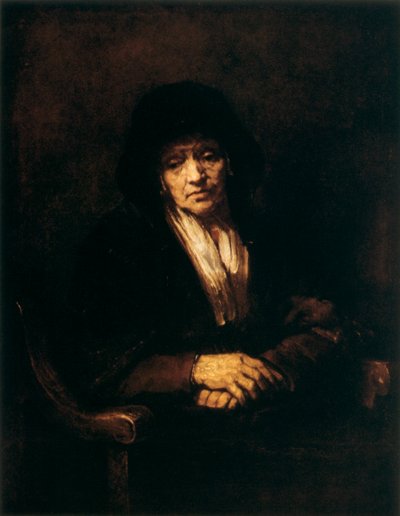 Retrato de una anciana, 1654 de Rembrandt van Rijn