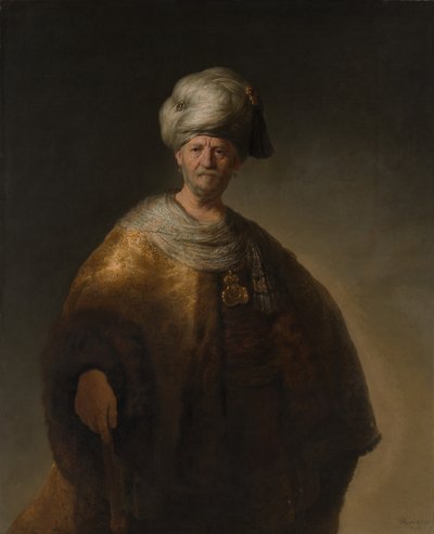 Retrato de un hombre oriental, El noble eslavo, 1632 de Rembrandt van Rijn