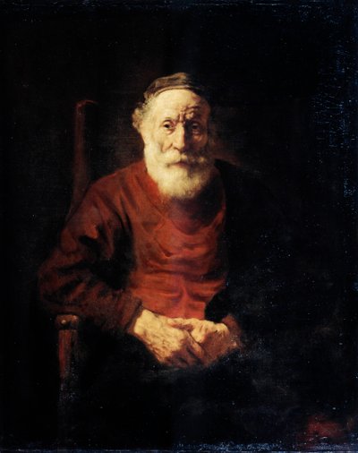 Retrato de un anciano en rojo, 1652-1654 de Rembrandt van Rijn