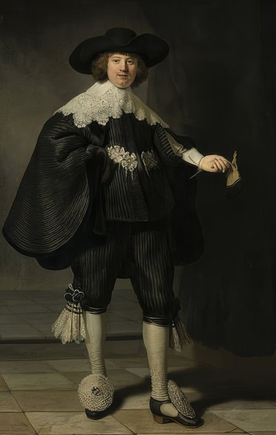 Retrato de Marten Soolmans. 1634 de Rembrandt van Rijn