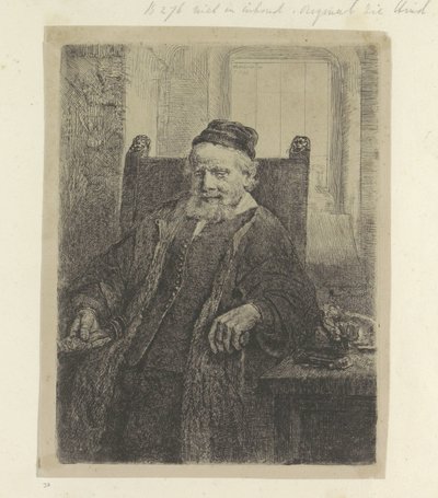 Portret van de goudsmid Jan Lutma Colección de ochenta y cinco grabados originales (título de la serie) de Rembrandt van Rijn
