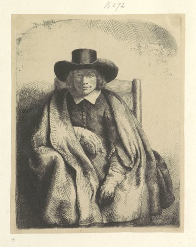 Portret van de prentverkoper Clement de Jonghe Colección de ochenta y cinco grabados originales (título de la serie) de Rembrandt van Rijn