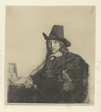 Portret van de schilder Jan Asselijn Colección de ochenta y cinco grabados originales (título de la serie) de Rembrandt van Rijn