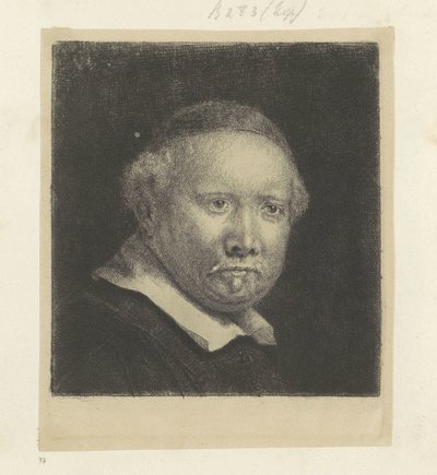 Retrato del escritor Lieven Willemsz. van Coppenol: plato grande Recueil de quatre-vingt-cinq estampes originales (título de la serie) de Rembrandt van Rijn