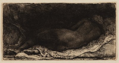 Desnudo femenino reclinado de Rembrandt van Rijn