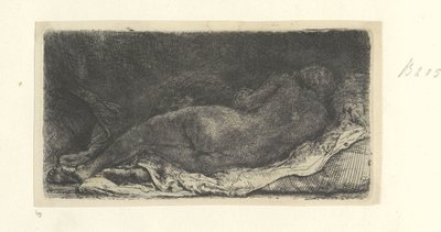 Desnudo femenino reclinado de Rembrandt van Rijn