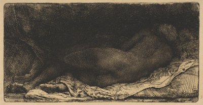 Desnudo femenino reclinado, 1658 de Rembrandt van Rijn