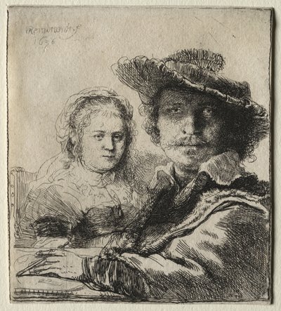 Rembrandt y su esposa Saskia de Rembrandt van Rijn