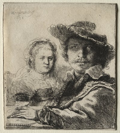 Rembrandt y su esposa Saskia de Rembrandt van Rijn