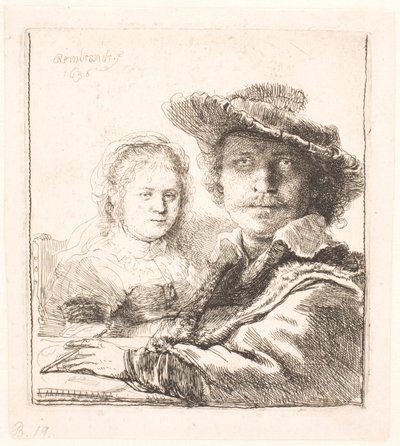 Rembrandt y su esposa Saskia: bustos de Rembrandt van Rijn