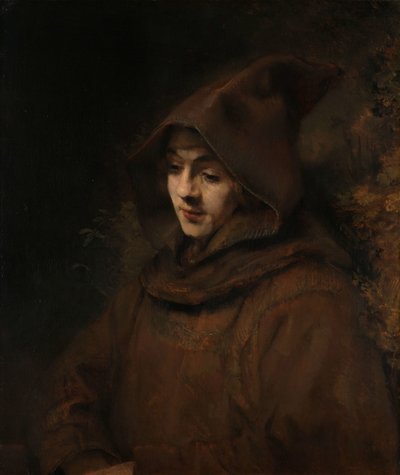 El hijo de Rembrandt, Tito, con hábito de monje
Tito con hábito de monje de Rembrandt van Rijn