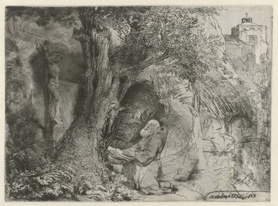 San Francisco bajo un árbol, rezando
San Francisco bajo un árbol rezando de Rembrandt van Rijn