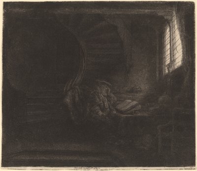 San Jerónimo en una Cámara Oscura de Rembrandt van Rijn