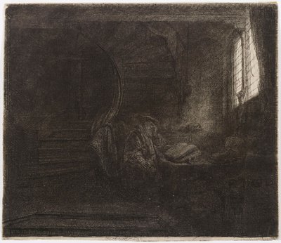 San Jerónimo en una habitación oscura de Rembrandt van Rijn