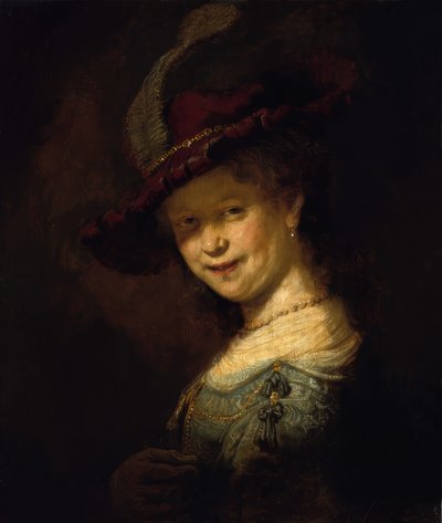 Saskia van Uylenburgh de niña de Rembrandt van Rijn