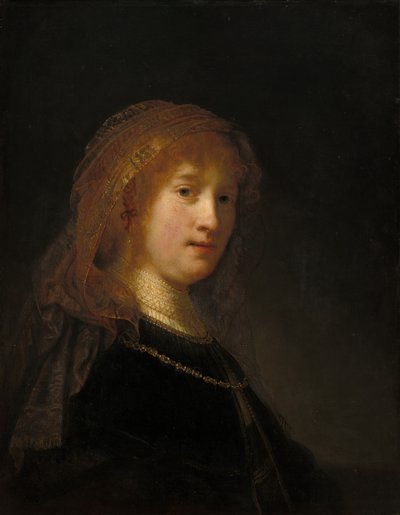 Saskia van Uylenburgh, la esposa del artista de Rembrandt van Rijn