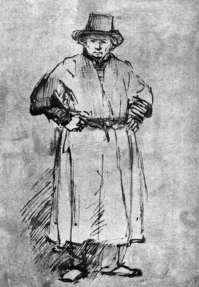 Autorretrato con bata de pintor de Rembrandt van Rijn