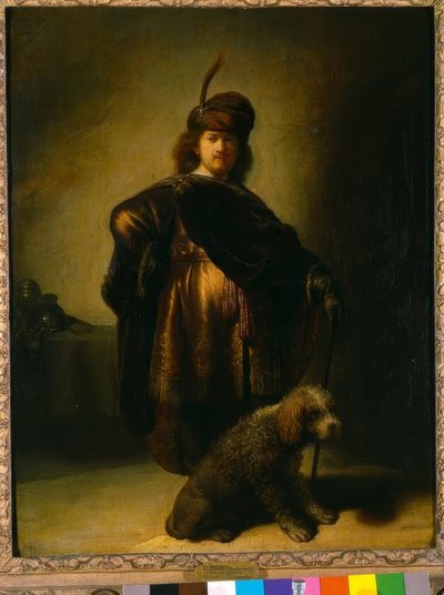 Autorretrato en traje oriental de Rembrandt van Rijn