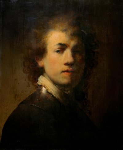 Autorretrato con gorguera de Rembrandt van Rijn