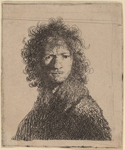 Autorretrato, frunciendo el ceño de Rembrandt van Rijn