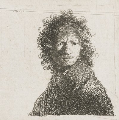 Autorretrato frunciendo el ceño de Rembrandt van Rijn