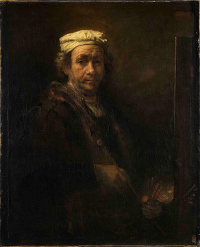 Autorretrato en el caballete, 1660 de Rembrandt van Rijn