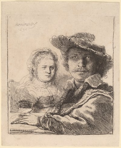 Autorretrato con Saskia de Rembrandt van Rijn