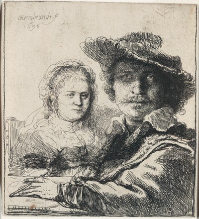 Autorretrato con Saskia de Rembrandt van Rijn