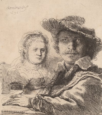 Autorretrato con Saskia, 1636 de Rembrandt van Rijn