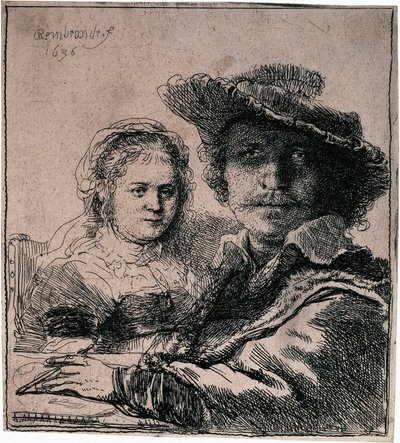 Autorretrato con Saskia, 1636 de Rembrandt van Rijn