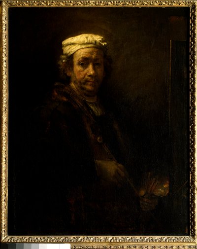 Autorretrato en el caballete de Rembrandt van Rijn