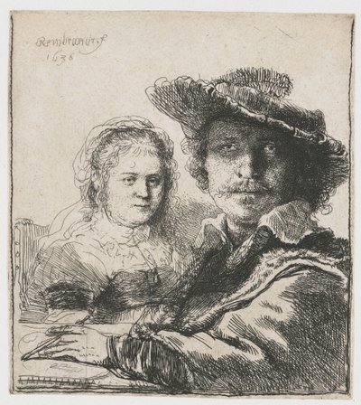 Autorretrato con Saskia de Rembrandt van Rijn