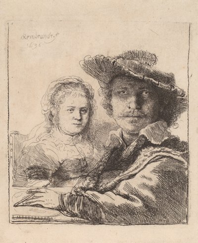 Autorretrato con Saskia, 1636 de Rembrandt van Rijn