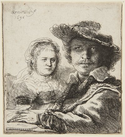Autorretrato con Saskia de Rembrandt van Rijn